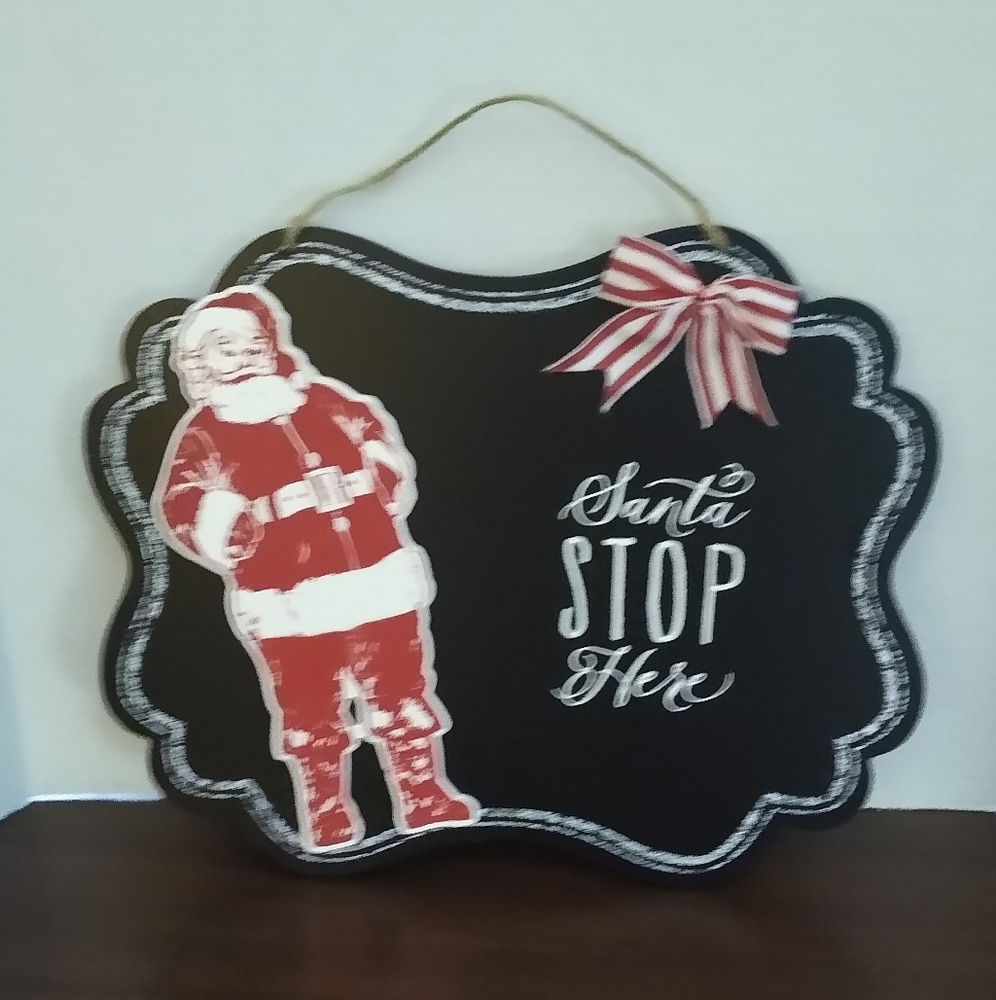 Santa Christmas sign Chalk Couture